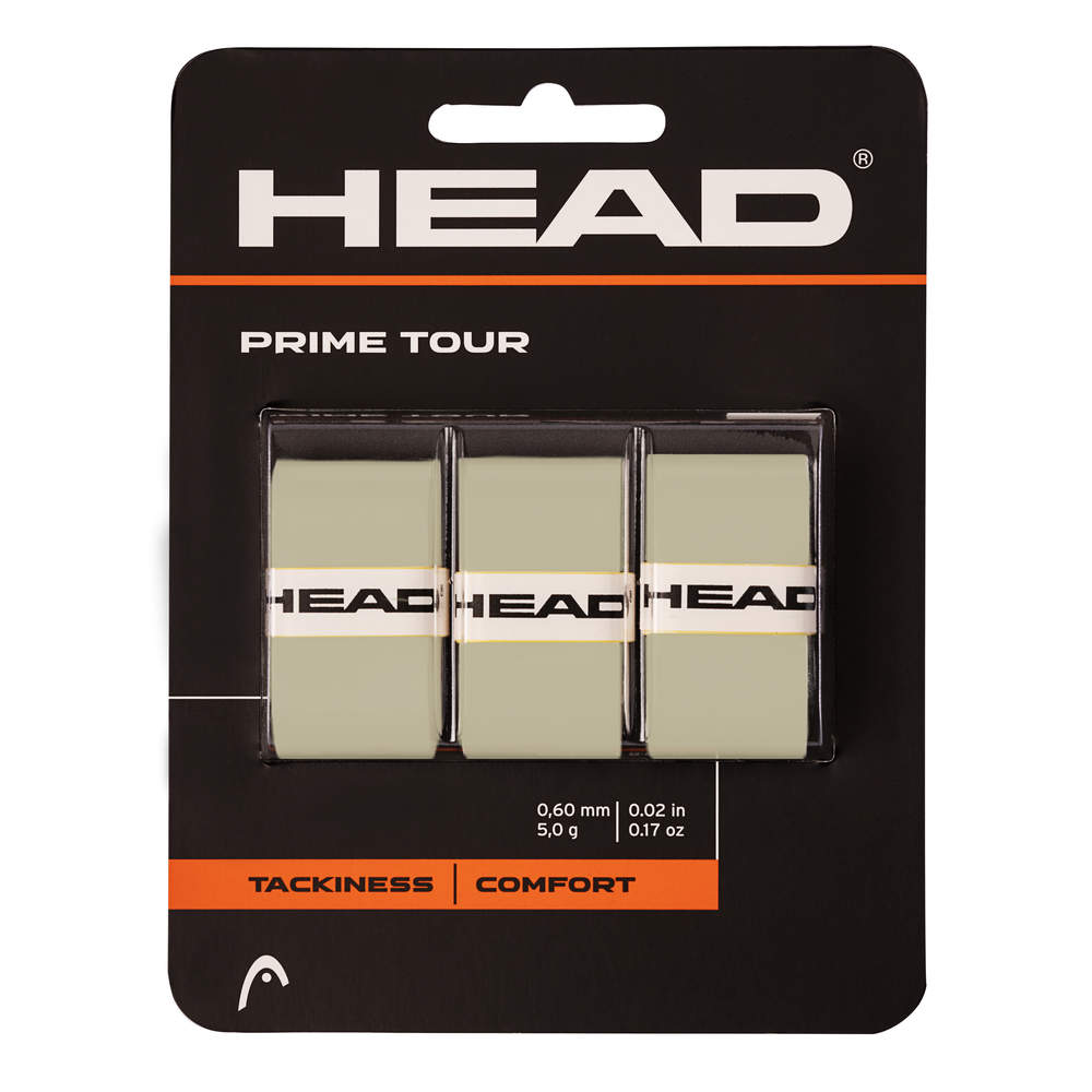 Overgrip Prime Tour, confezione da 3, grigio