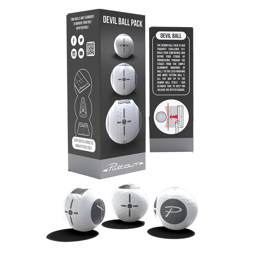 Balles d’entraînement au putting Devil Ball lot de 2