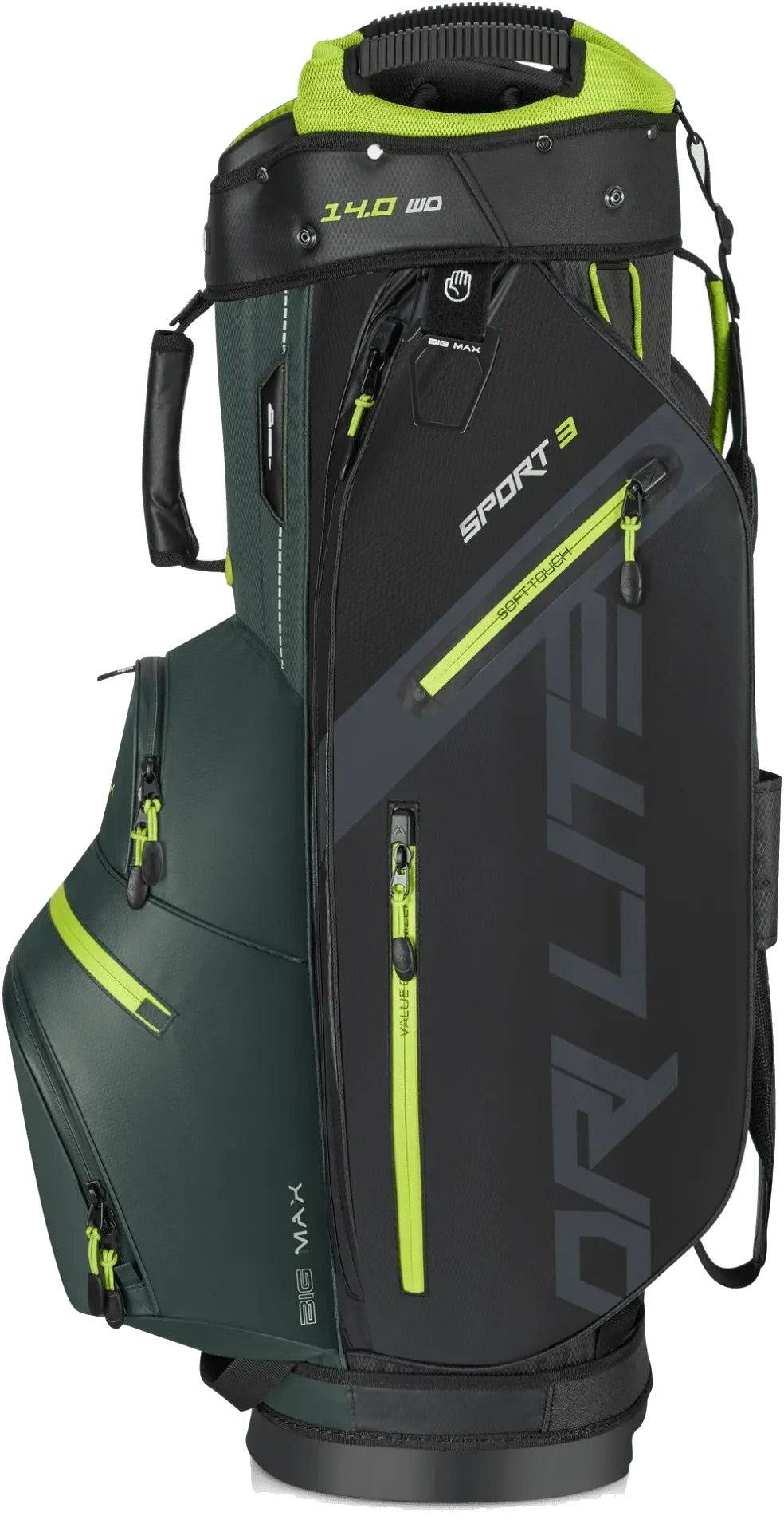 Dri Lite Sport 3 Cart Bag Black/Green