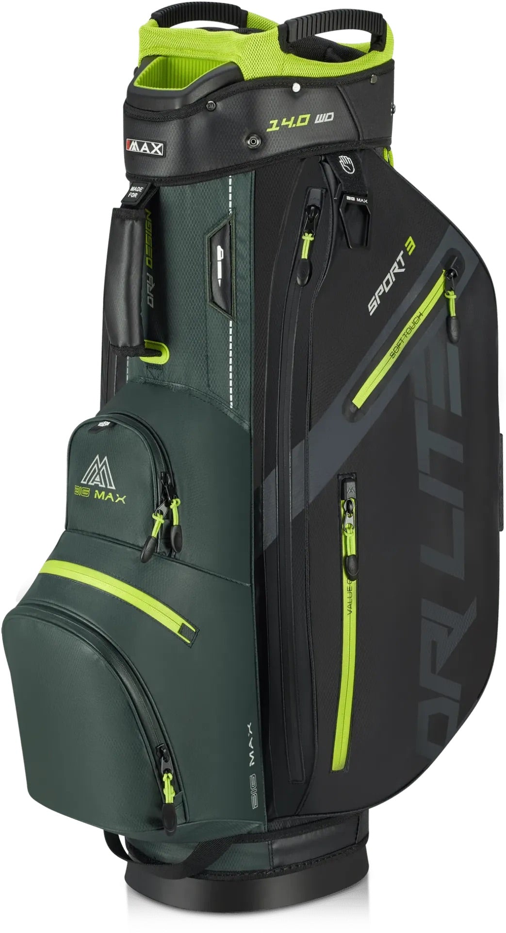 Dri Lite Sport 3 Cartbag Schwarz/Grün