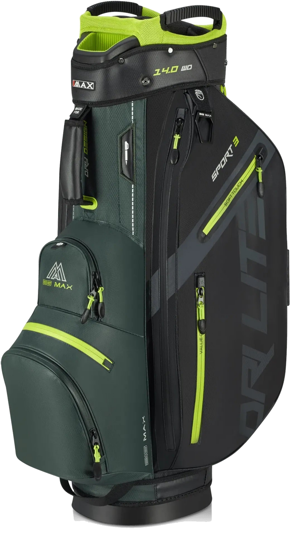 Dri Lite Sport 3 Cartbag Schwarz/Grün