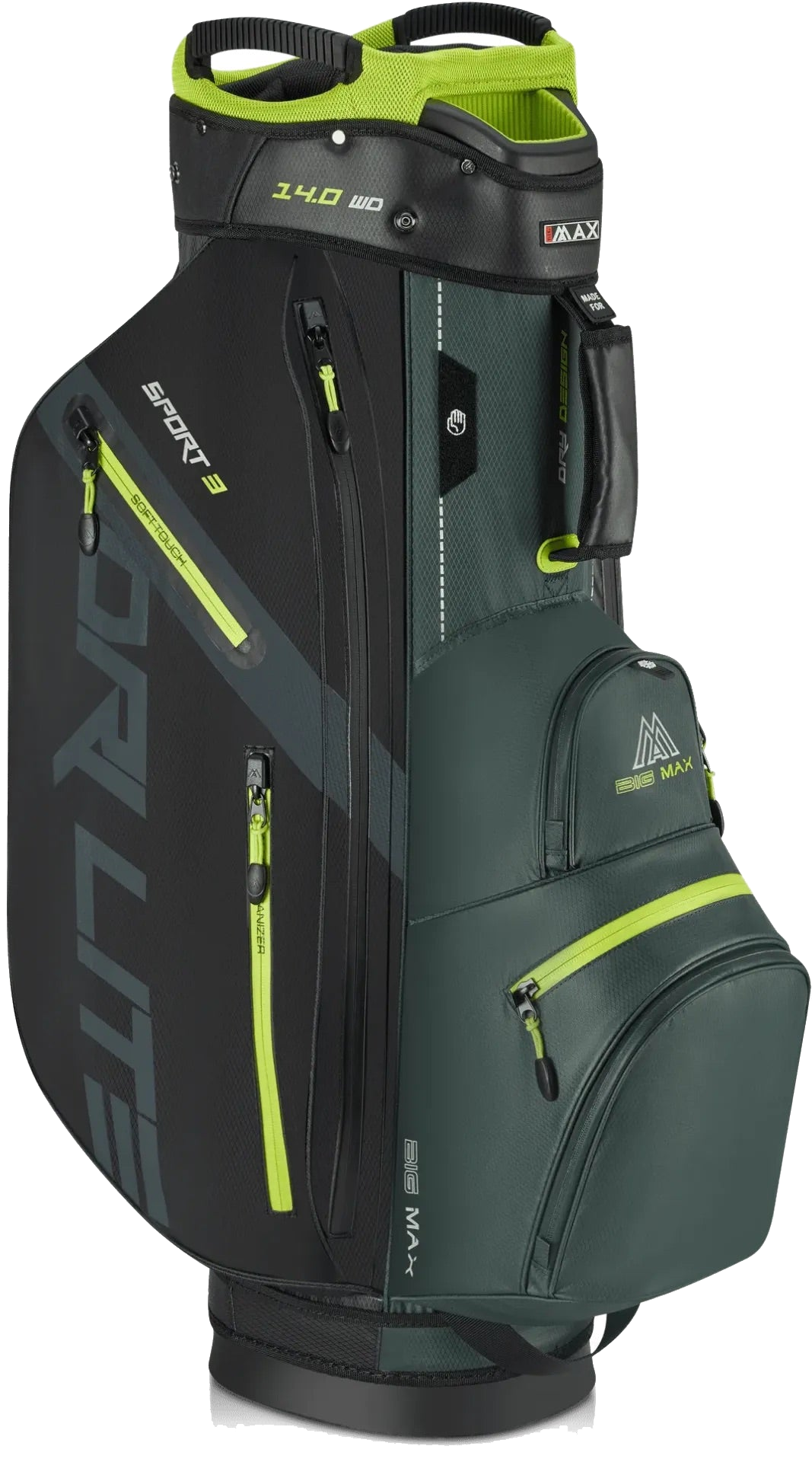 Dri Lite Sport 3 Cart Bag Black/Green