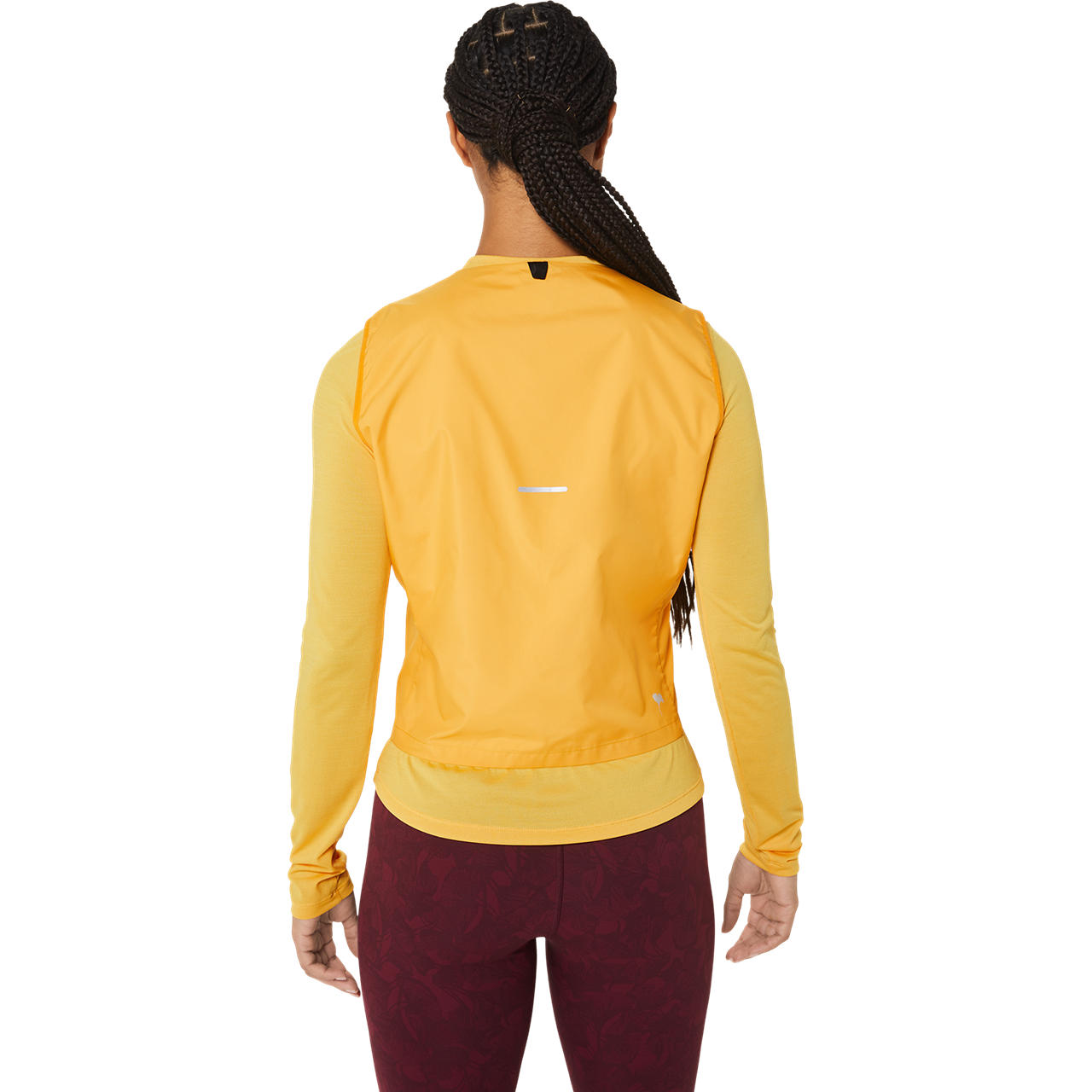 Padded Run Vest Damen Tiger Yellow