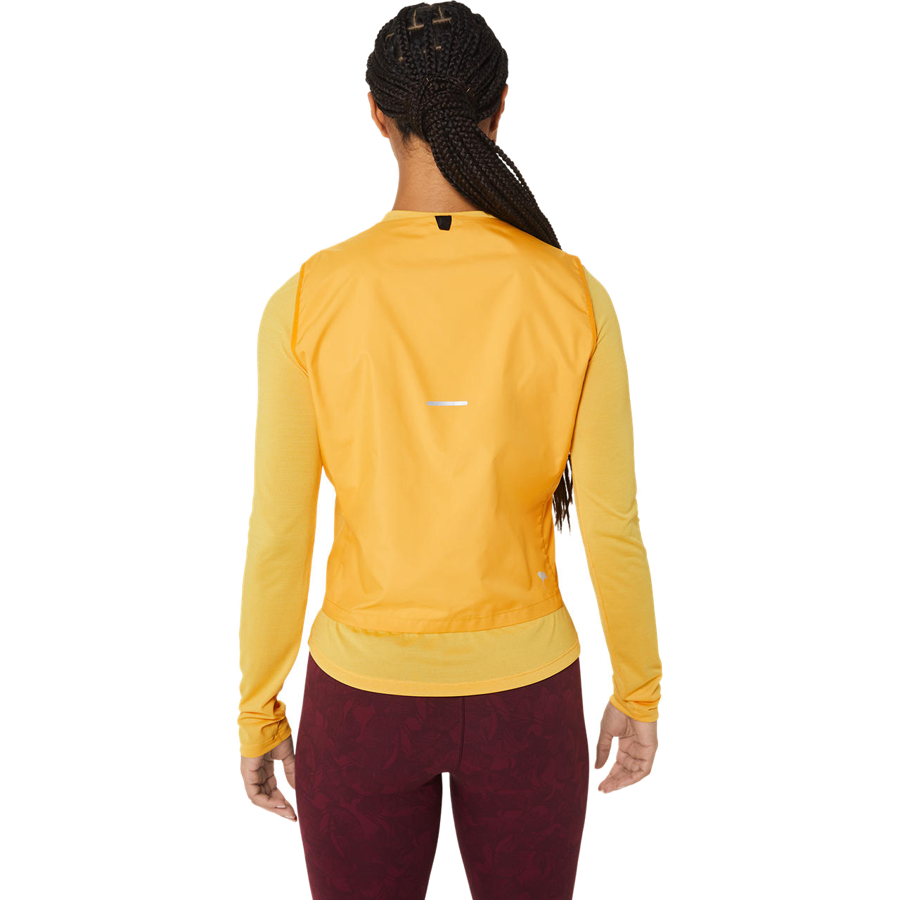 Padded Run Vest Damen Tiger Yellow