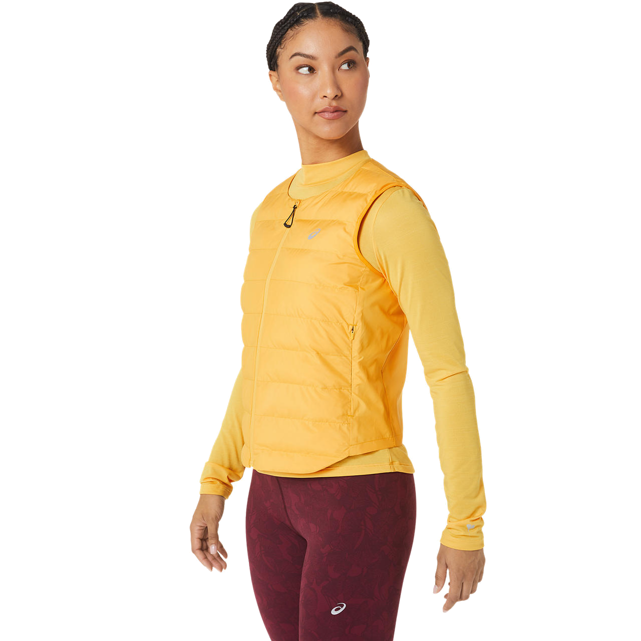Padded Run Vest Damen Tiger Yellow