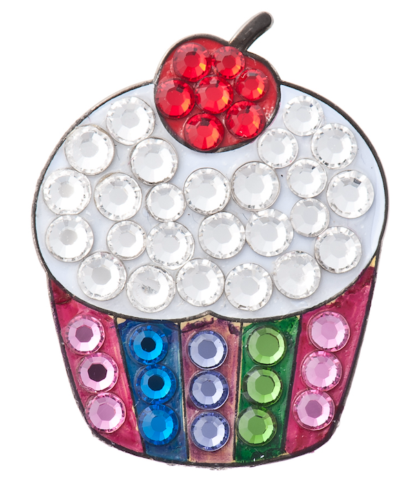 Marqueur de balle Style Swarovski Crystal cupcake