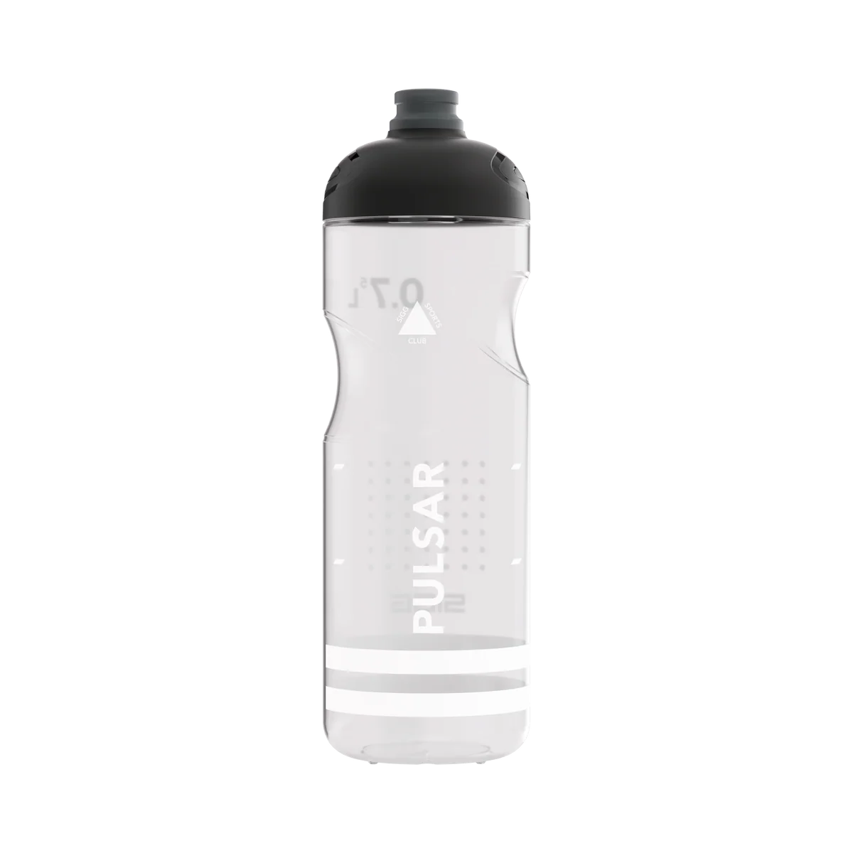 Pulsar Transparent White Trinkflasche