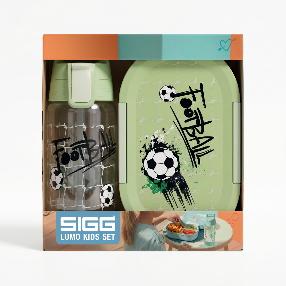 LUMO KIDS SET FOOTBALL SPLASH Trinkflasche