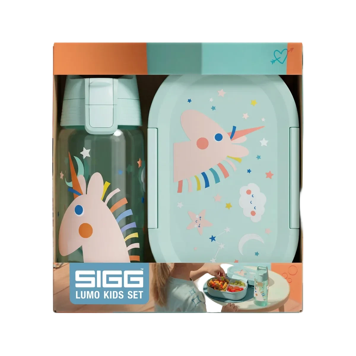 Lumo Kids Set Unistars Trinkflasche