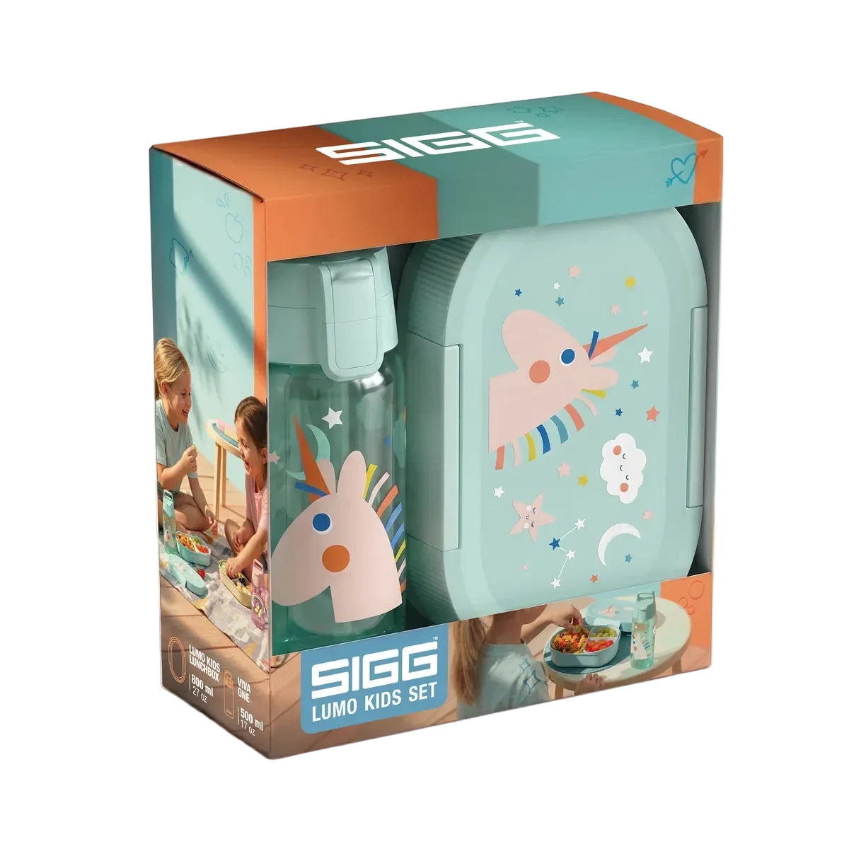 Lumo Kids Set Unistars Trinkflasche
