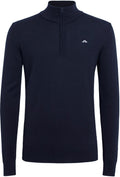 Pull zippé en maille Kian pour homme, bleu marine
