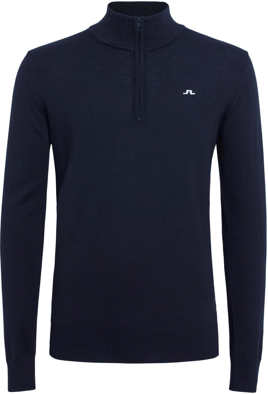 Kian Knitted Zipped Sweater Men's Navy