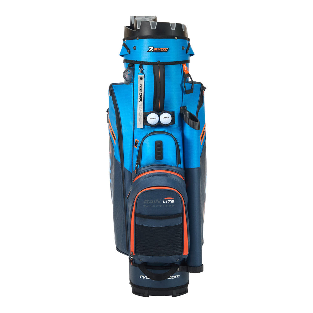 Lucky Nine Water-Resistant Cart Bag Navy/Light Blue/Orange