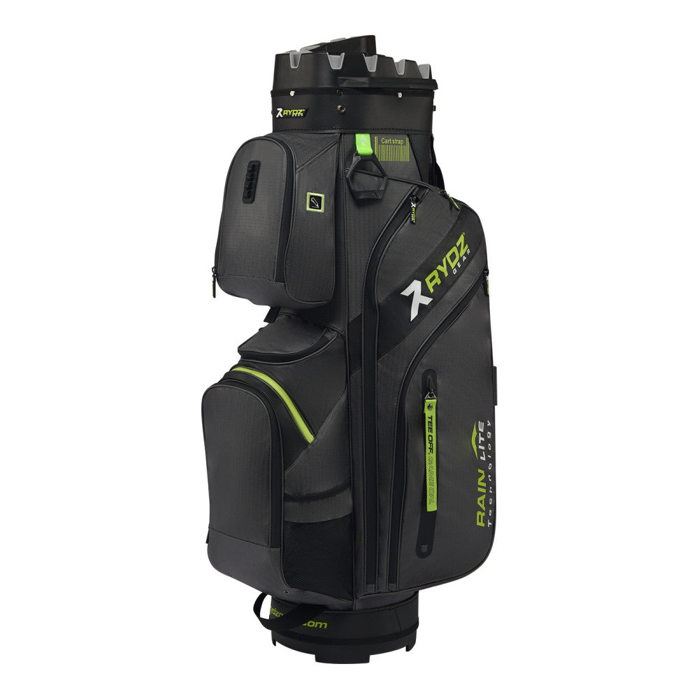 Big Rick Water-Resistant Cart Bag Charcoal/Black/Lime