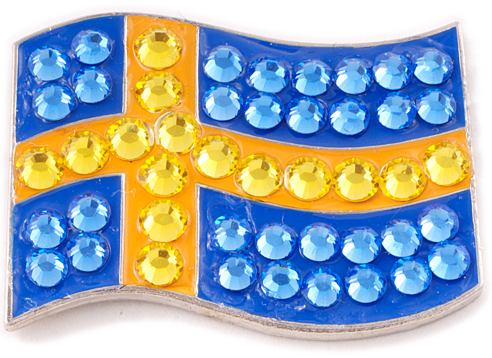 Marqueur de balle Flags Swarovski Crystal Suède