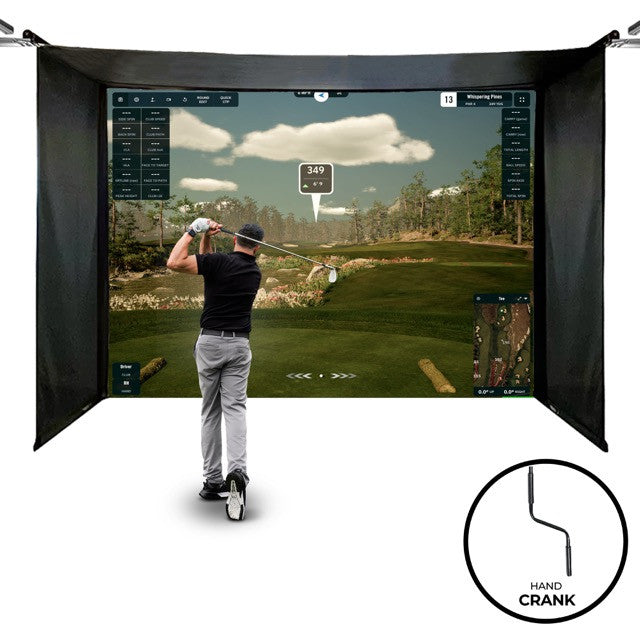Vanish 16 Retractable Golf Simulator Studio 4.7 x 3 x 1.5 m Hand Crank