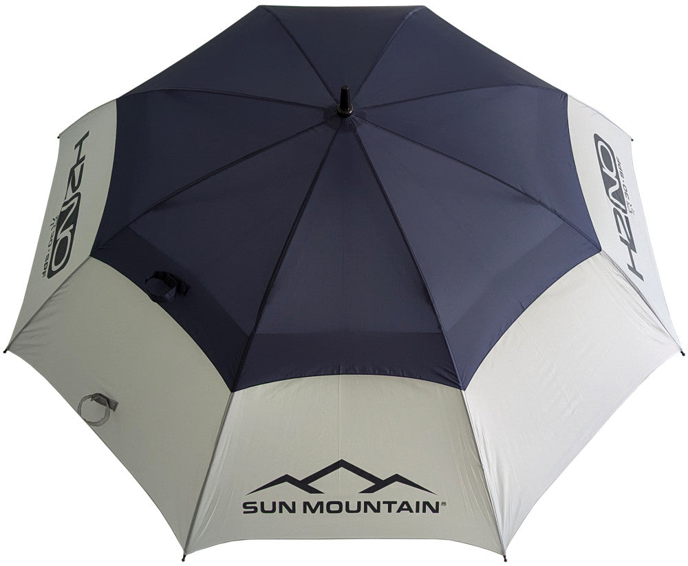 H2NO Golfschirm Automatik UPF 30 Navy/Grau