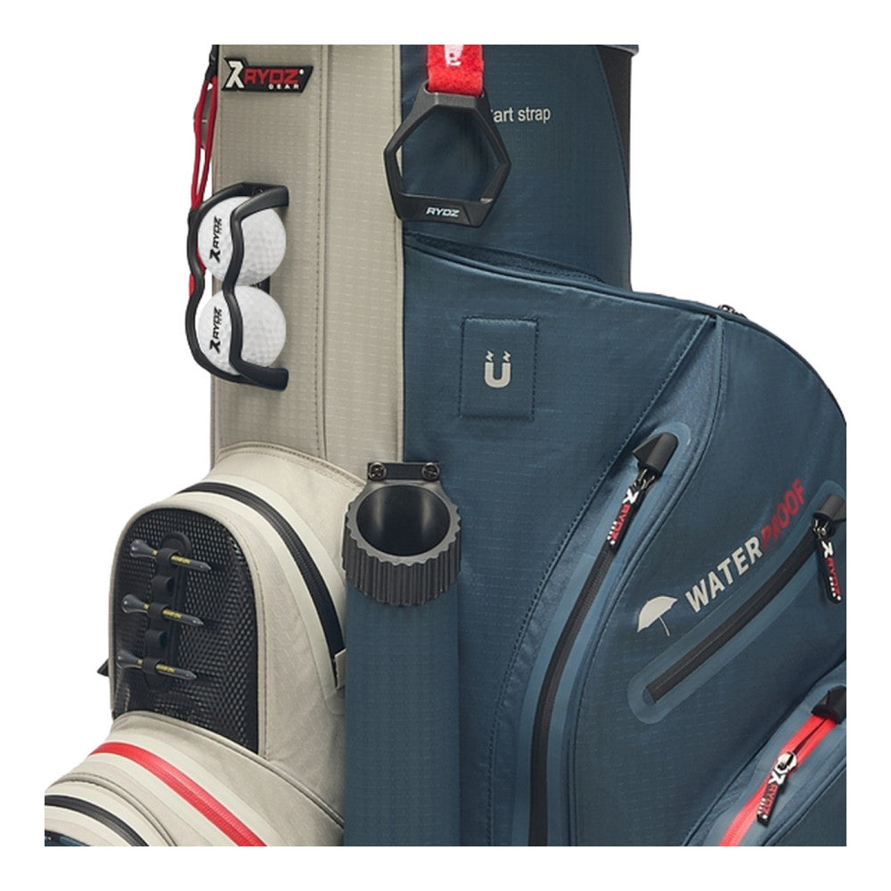 Skip Q9 Waterproof Cart Bag Navy/Silver/Red