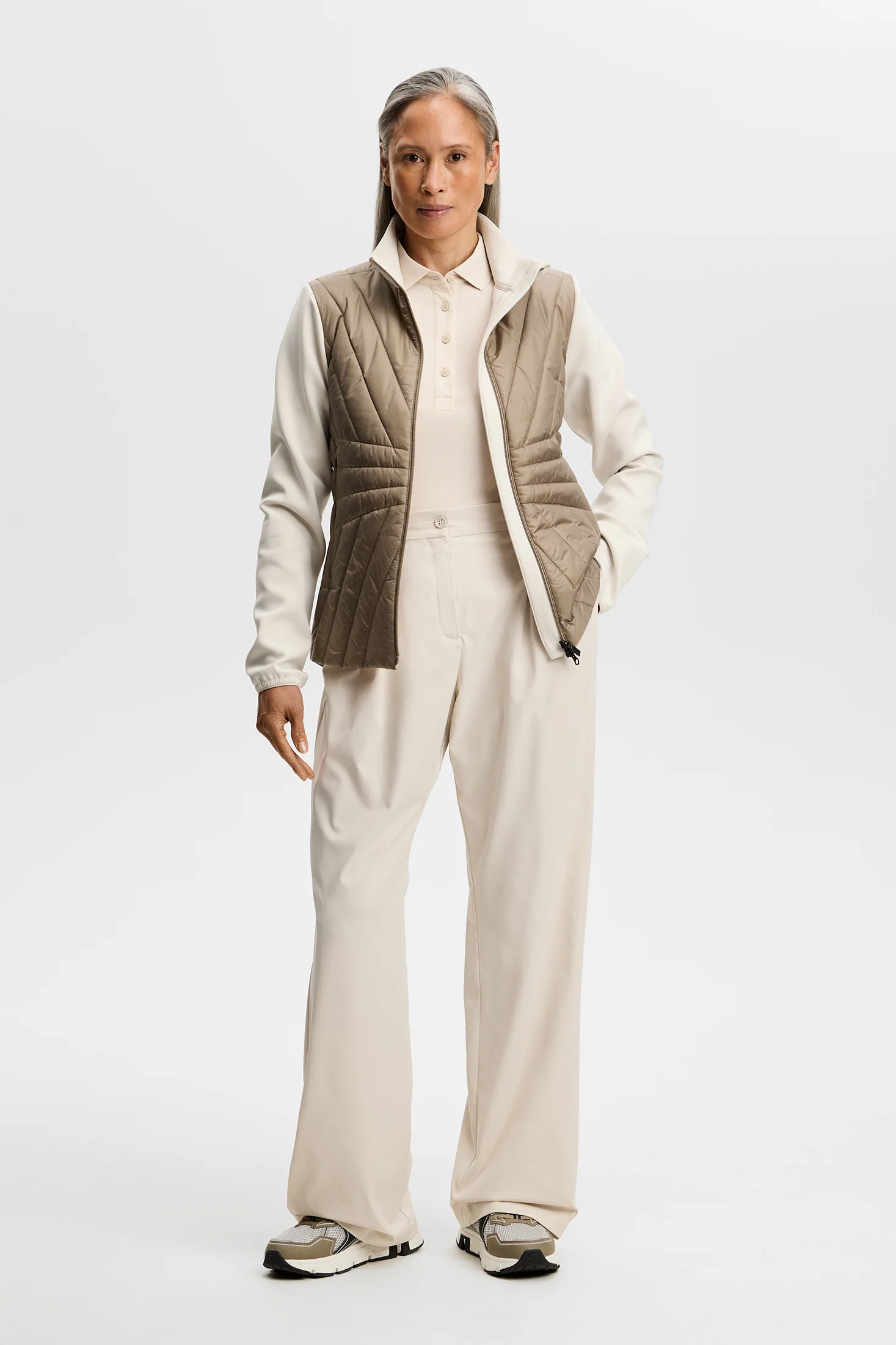 Flor LS Polo Damen Moonbeam