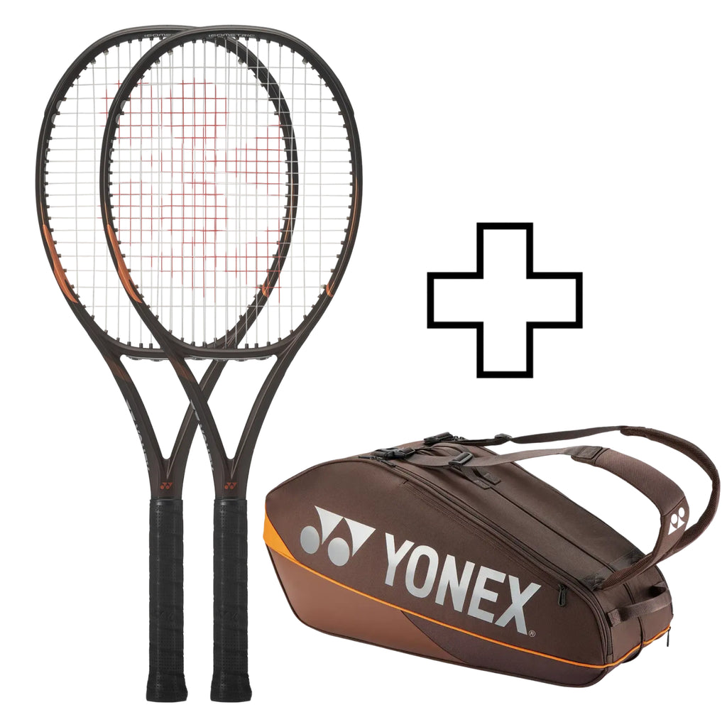 2x Ezone 98 Espresso Brown + Schlägertasche