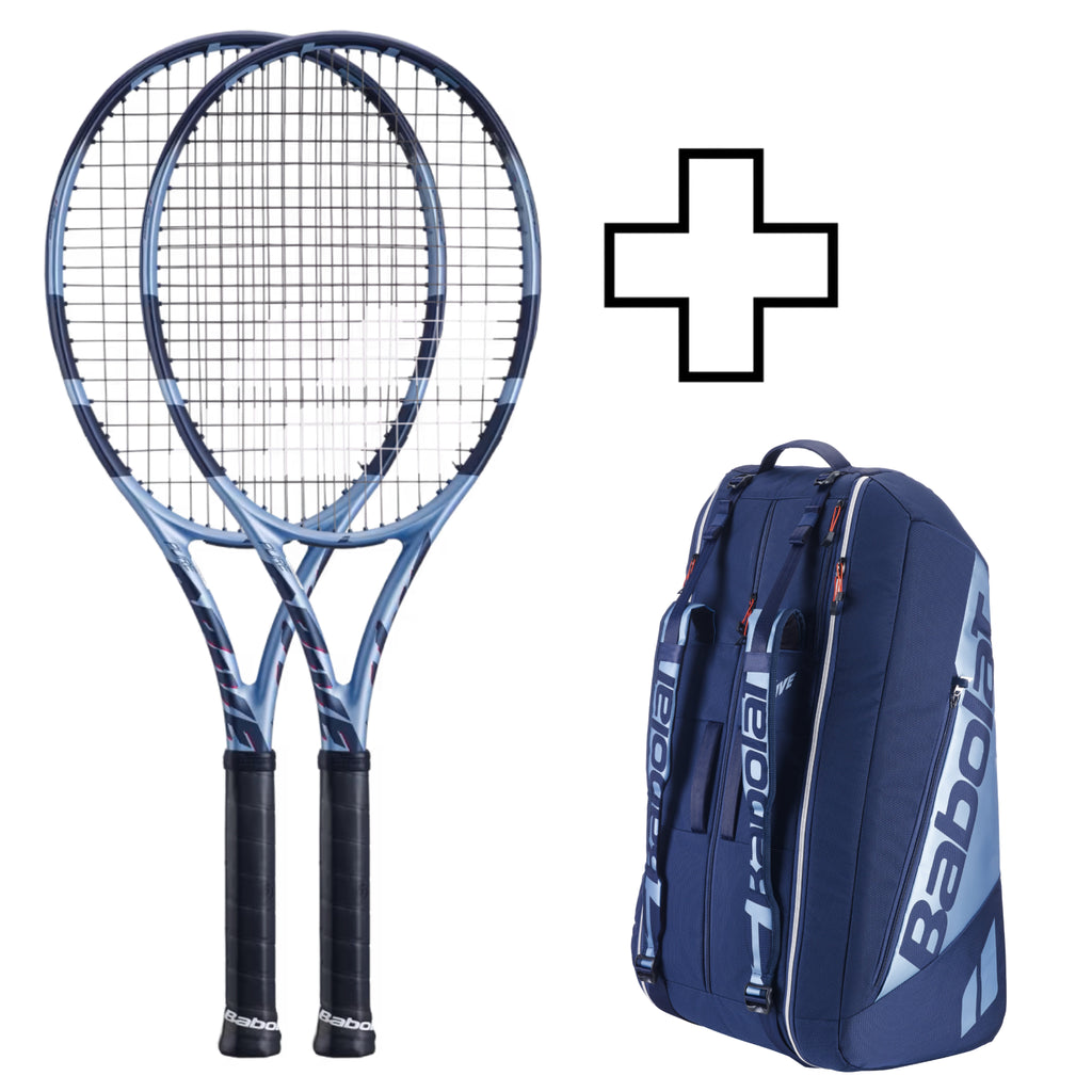 2x Pure Drive Tennisschläger + Schlägertasche