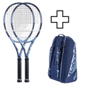 2x Pure Drive tennis rackets + racket bag