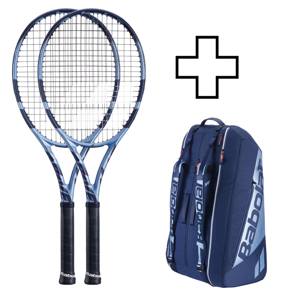 2x Pure Drive Tennisschläger + Schlägertasche