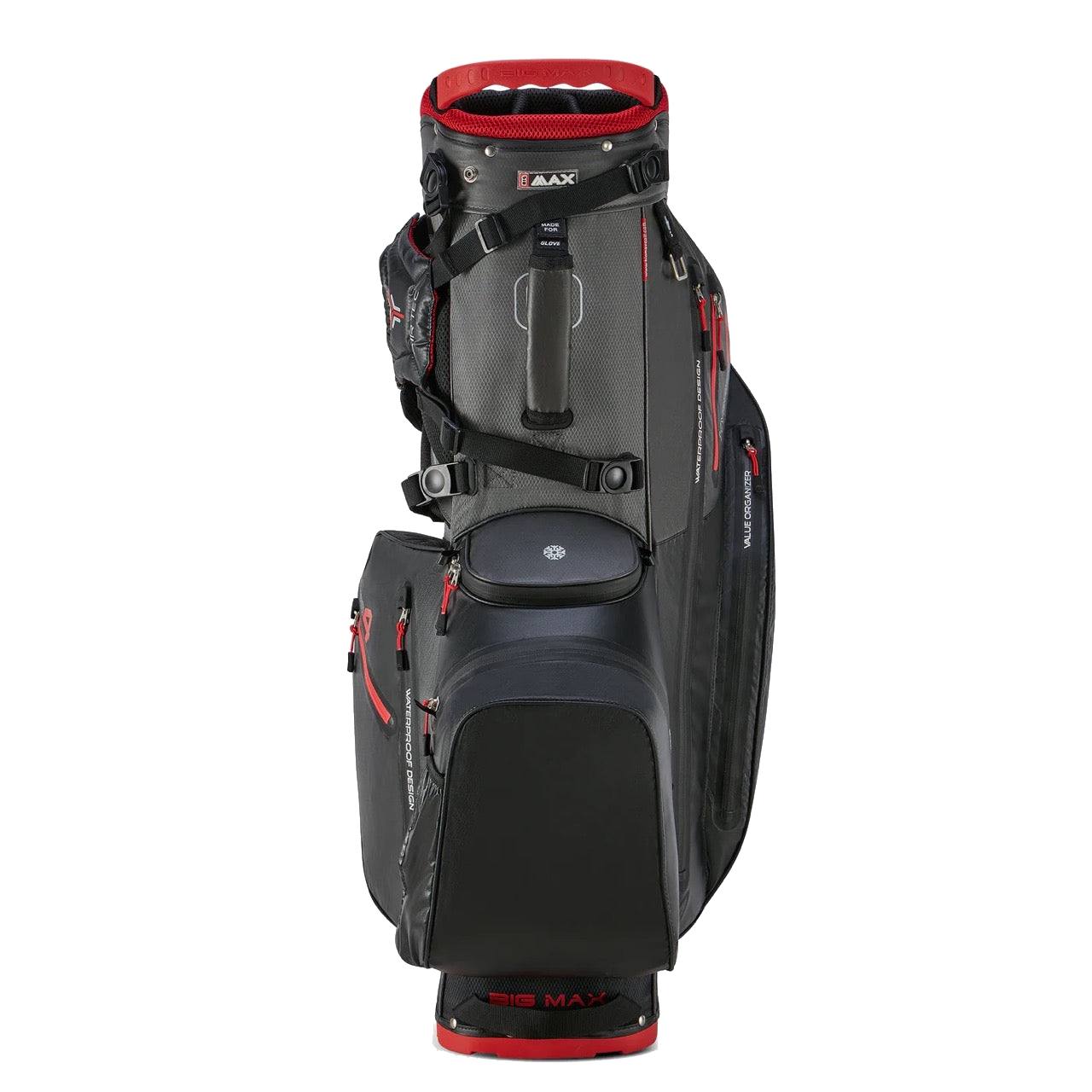 Aqua Hybrid 4 Stand Bag Black/Charcoal/Red