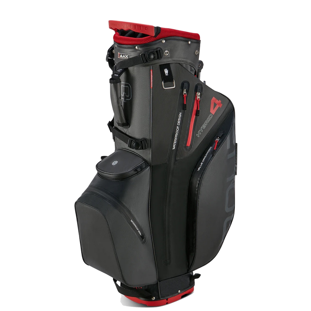 Aqua Hybrid 4 Stand Bag Black/Charcoal/Red