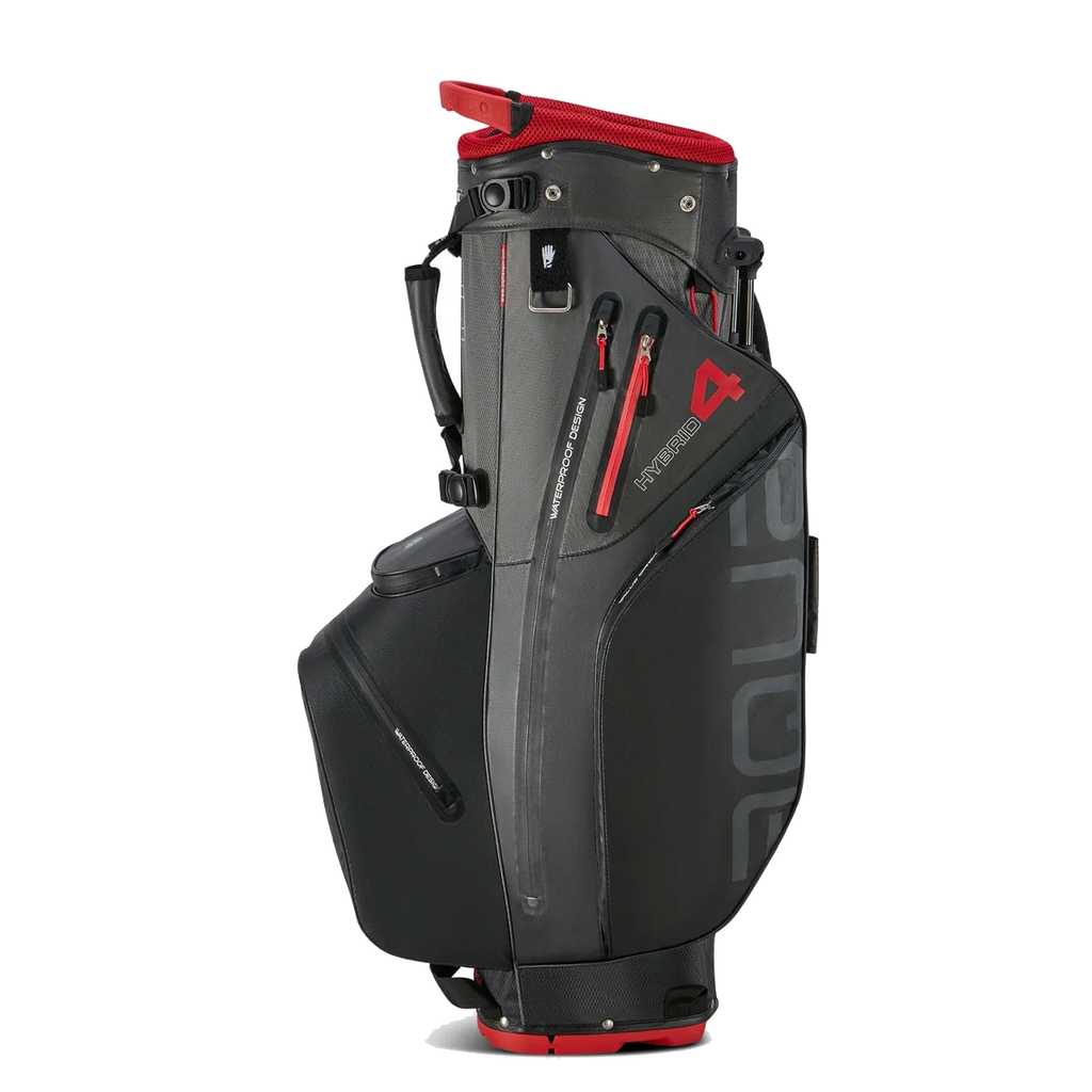 Aqua Hybrid 4 Stand Bag Black/Charcoal/Red