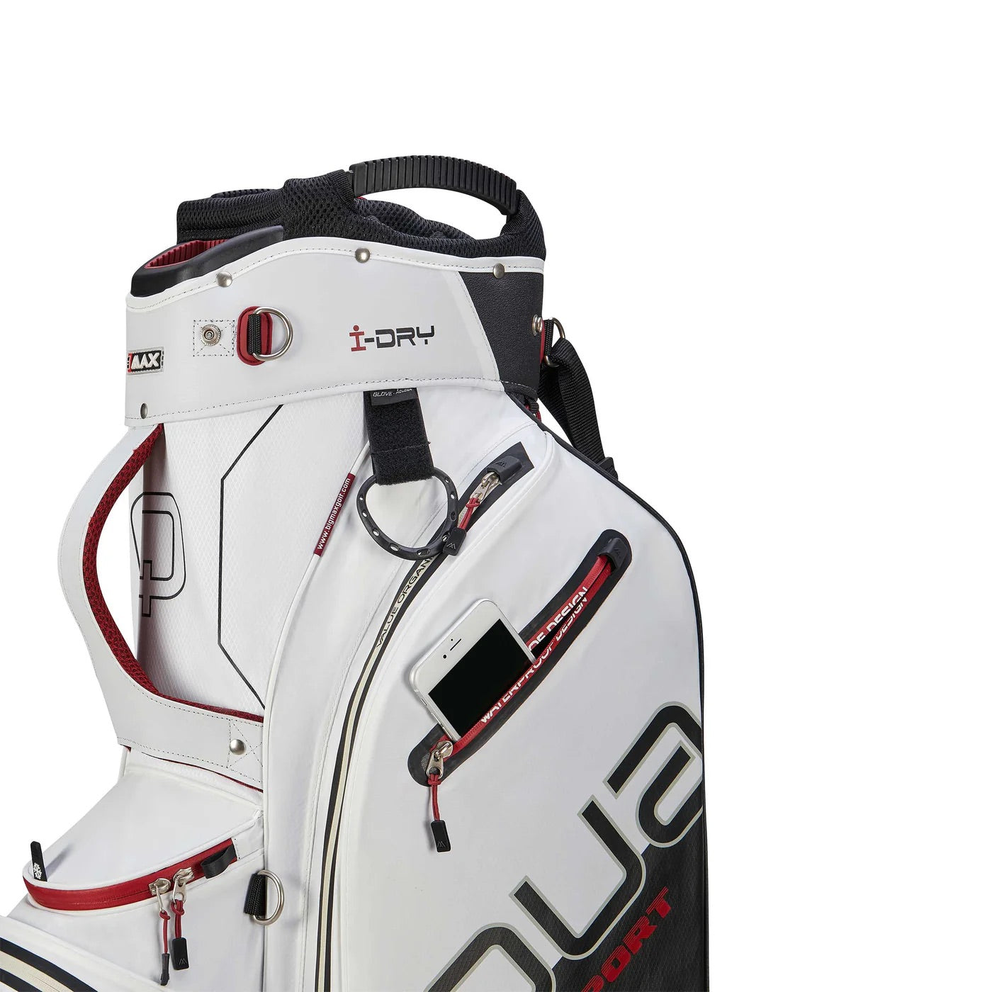 Aqua Sport 4 Cartbag Weiss/Schwarz/Merlot