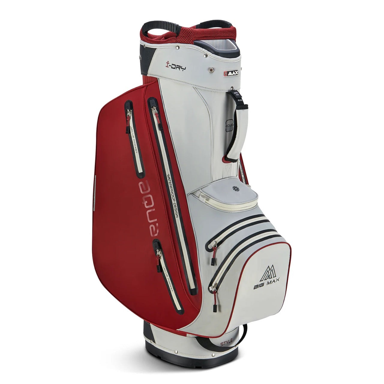 Aqua Style 4 Cartbag Weiss/Merlot