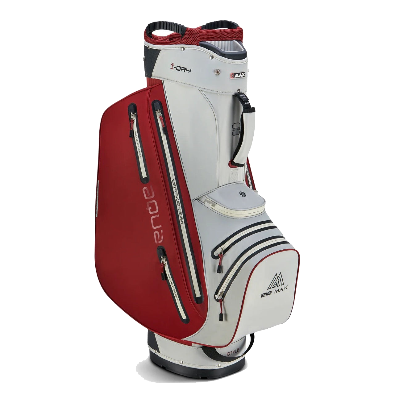 Aqua Style 4 Cart Bag White/Merlot