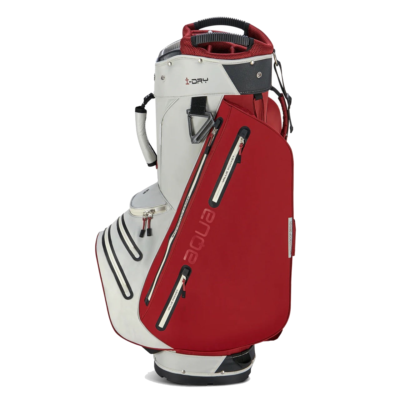 Aqua Style 4 Cart Bag White/Merlot