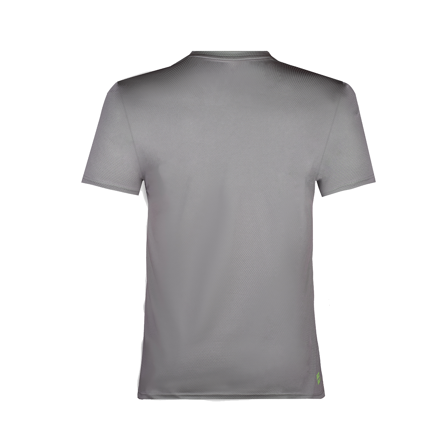 Evin Tech Round-Neck-Tee - grau/neon grün