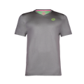 Evin Tech Round-Neck-Tee - grau/neon grün