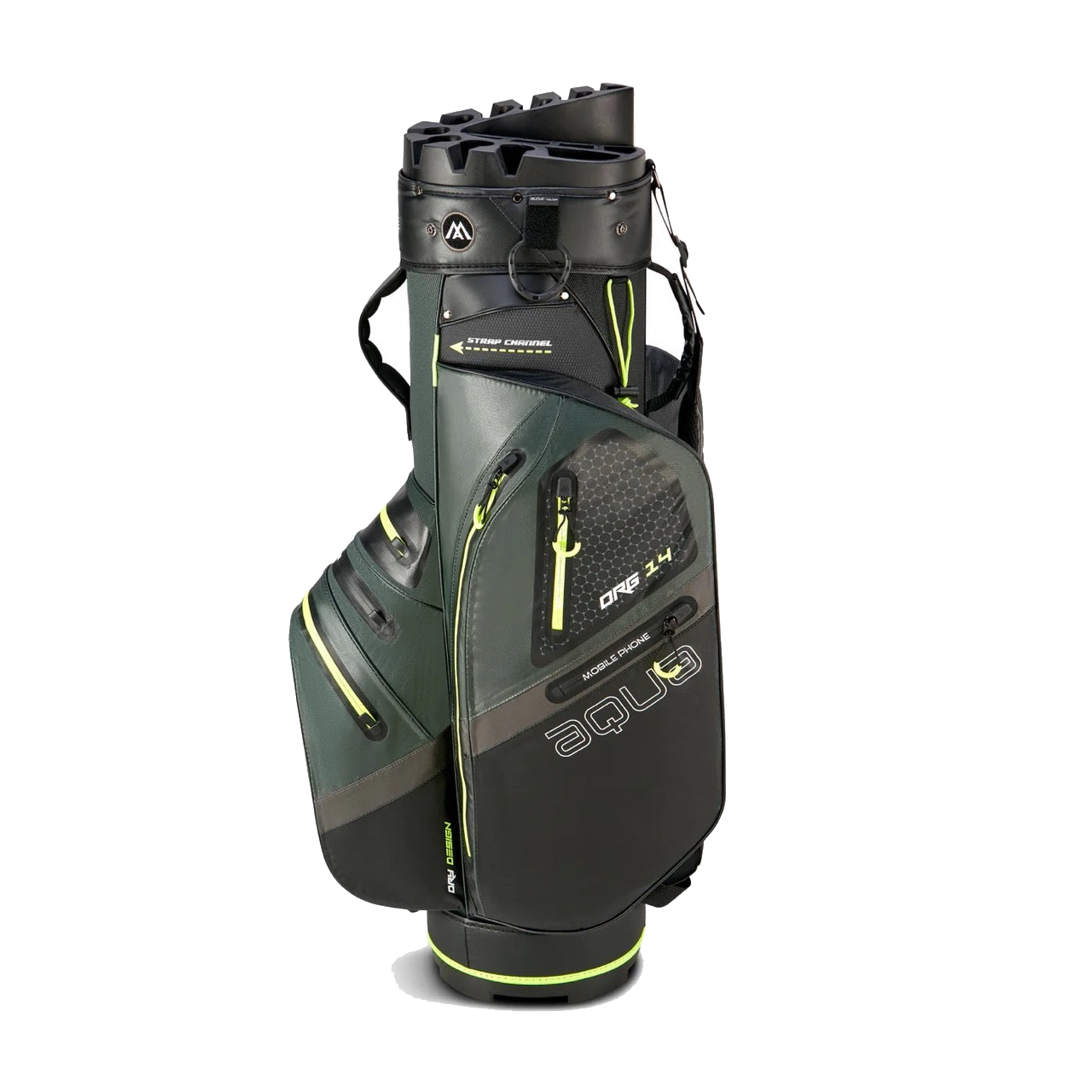 Aqua Silencio 4 Cart Bag Green/Black