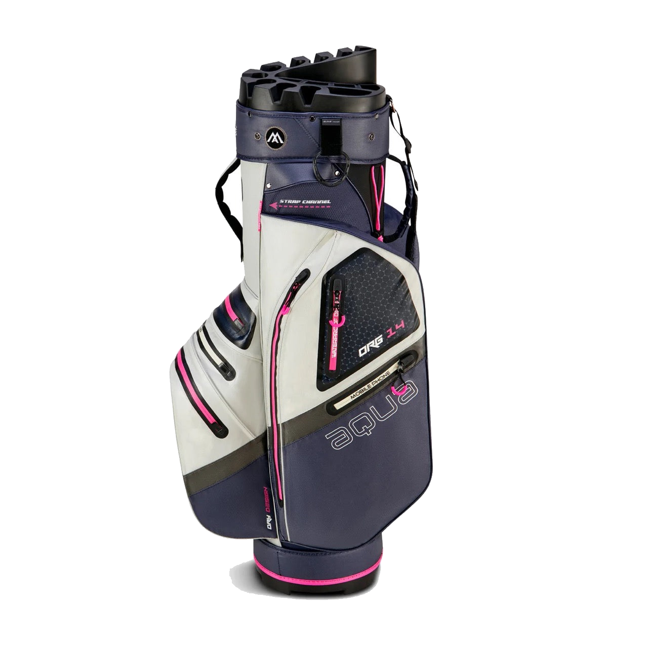 Borsa da golf Aqua Silencio 4 blu navy/bianco