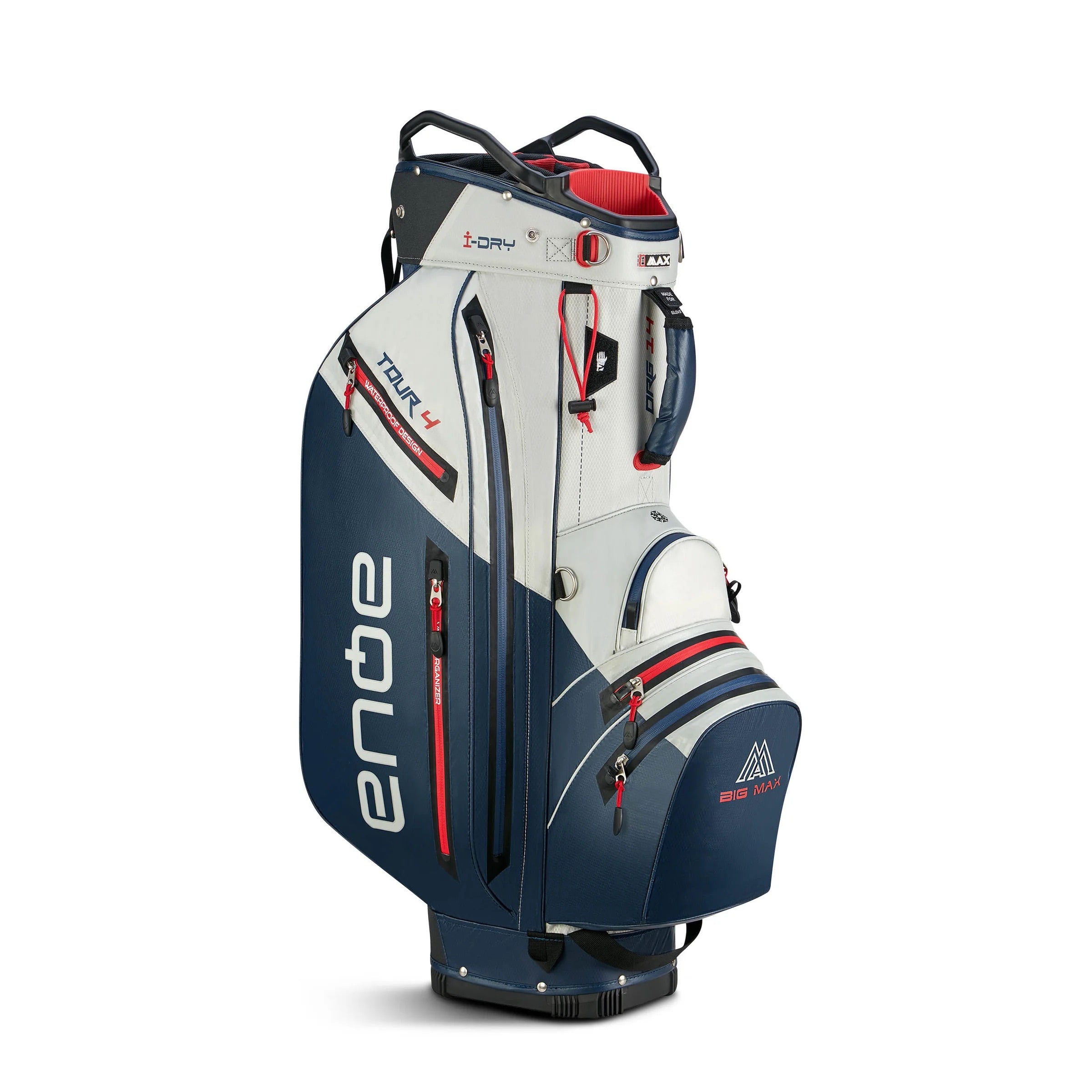 Aqua Tour 4 Cartbag Weiss/Navy/Rot