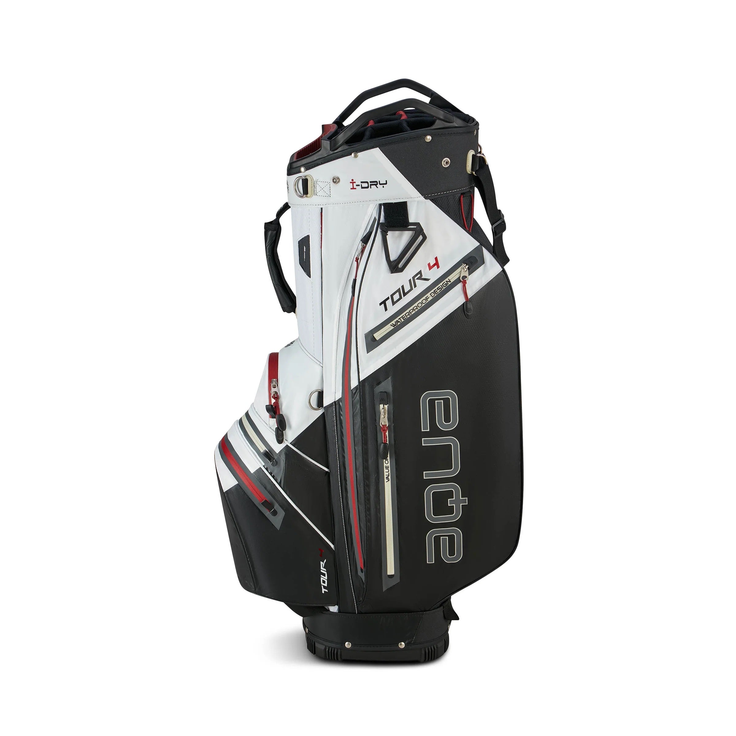 Aqua Tour 4 Cartbag Weiss/Schwarz/Merlot
