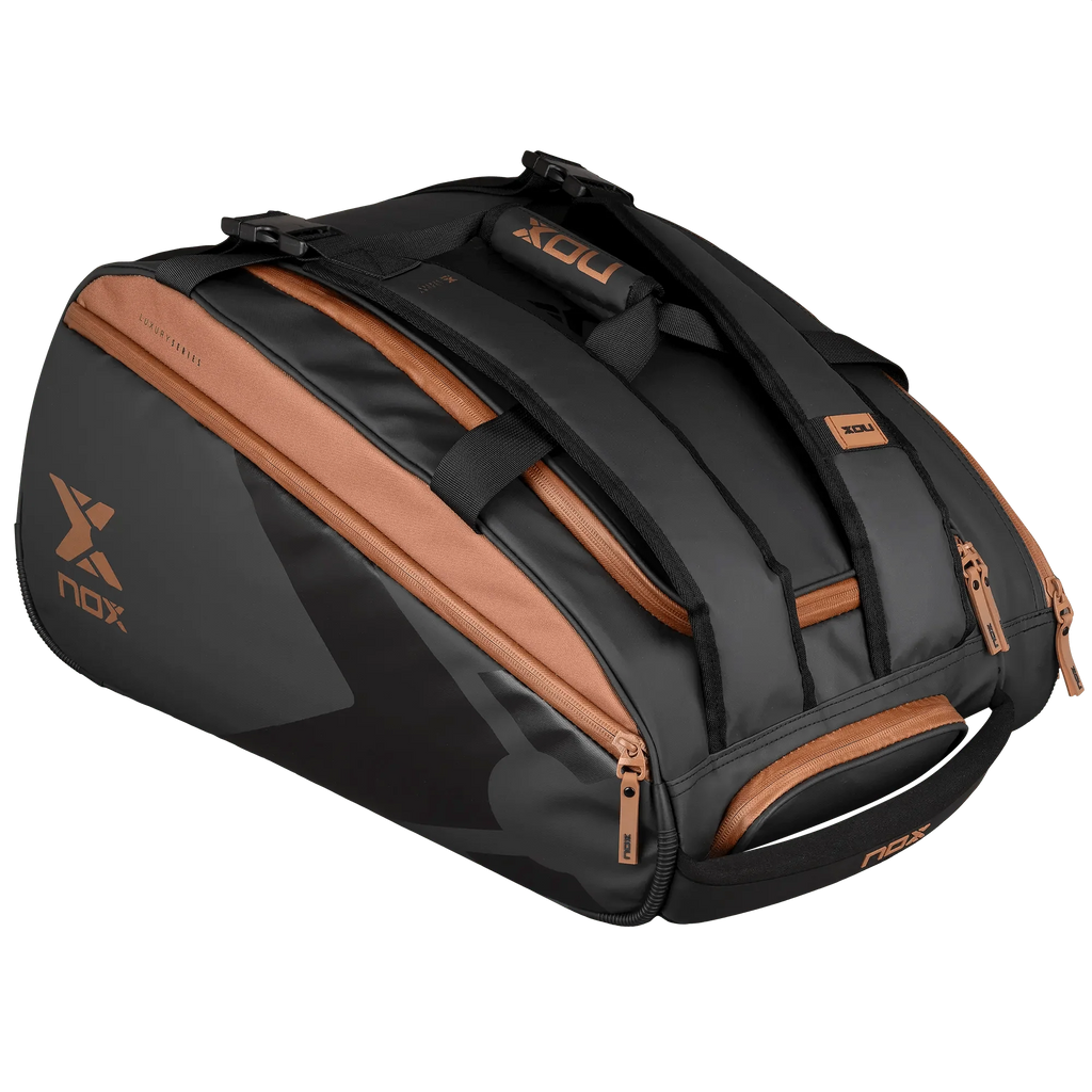 Luxury Open Padel Racket Bag Black/Brown