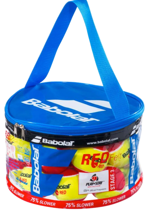 Red Stage 3 Tennisbälle 24 in Tasche