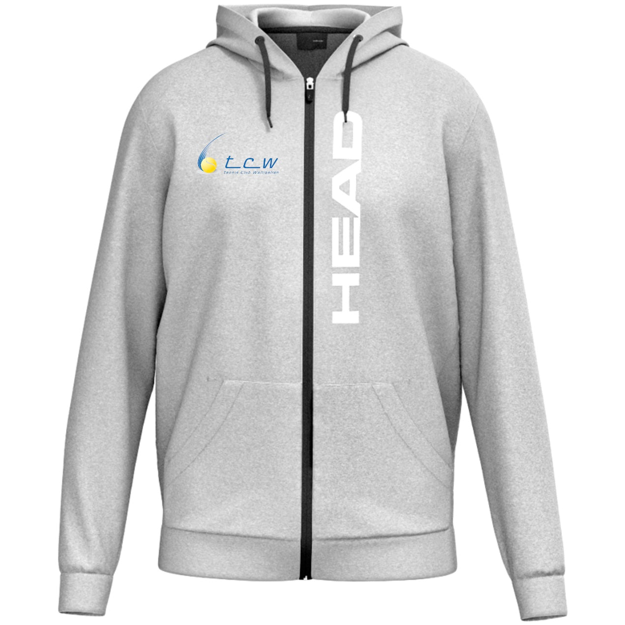 TC Wallisellen Hoodie FZ Men Gray incl. Print