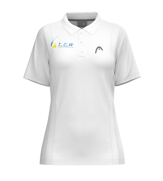 TC Wallisellen Tech Polo Femme Blanc avec impression