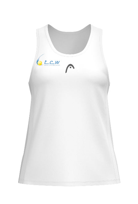 TC Wallisellen Tech Tank Top Women White including print