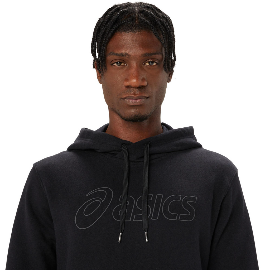 Pull polaire noir à col rond pour homme