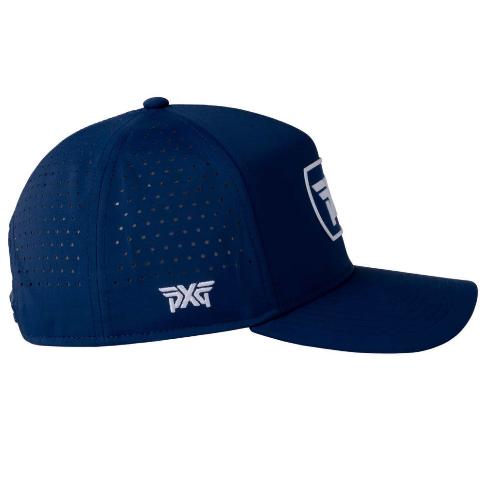 Men's Dog Tag Snapback Cap Navy/White