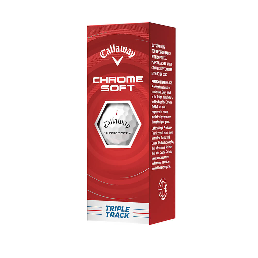 Balles de golf Chrome Soft (2026) Triple Track DZ blanches