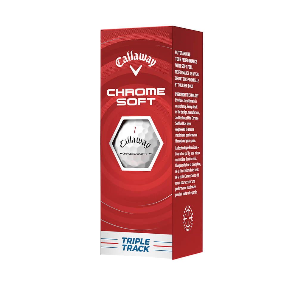 Chrome Soft (2026) Triple Track DZ White Golf Balls