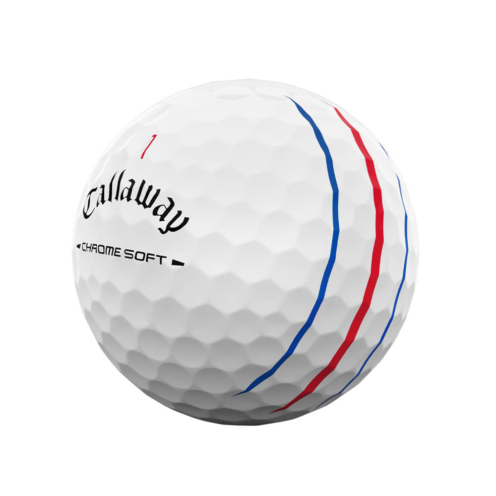 Chrome Soft (2026) Triple Track DZ Weiss Golfbälle